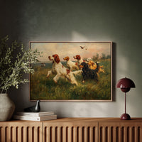 Hunting Dogs Chase Morning Flight