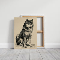 Alert & Upright: Vintage Spitz Engraving