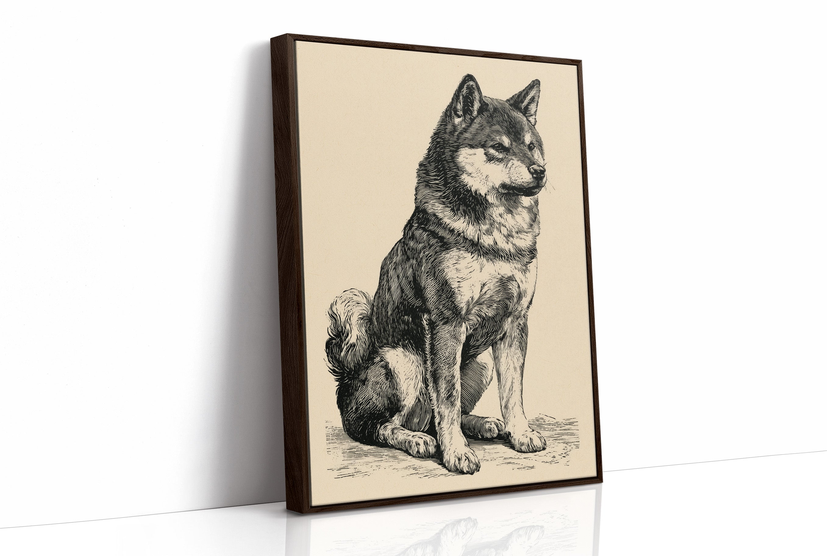 Alert & Upright: Vintage Spitz Engraving