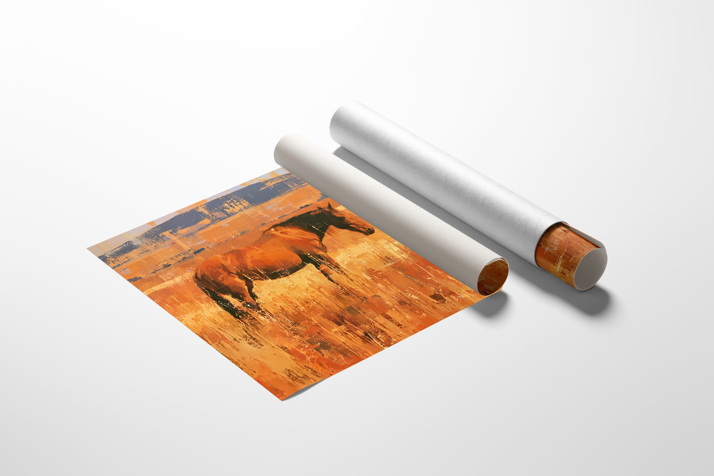 Bay Horse In Amber Grass