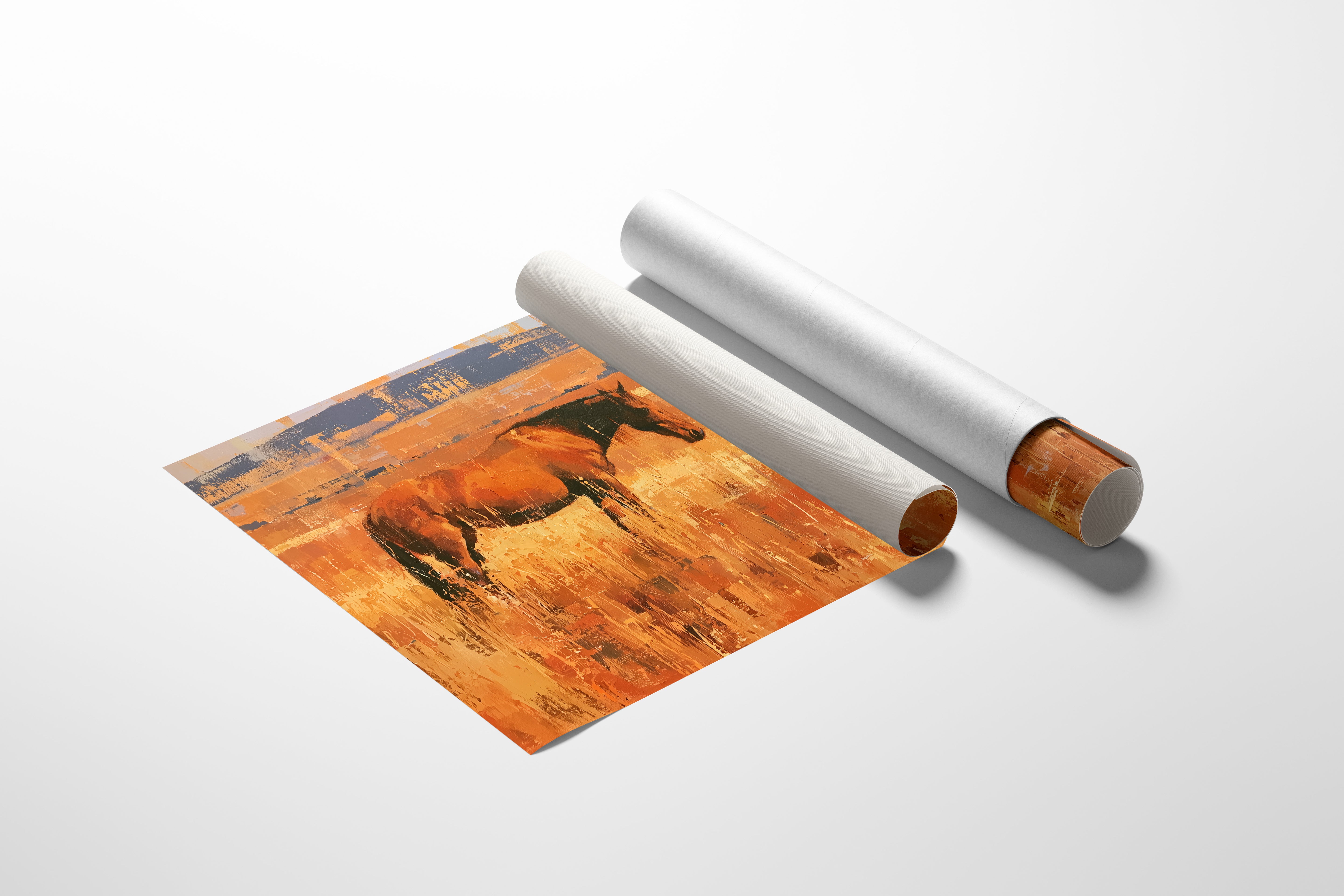 Bay Horse In Amber Grass