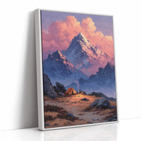 Lone Tent Under Crimson Peaks