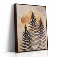 Fern Silhouettes Against Golden Light