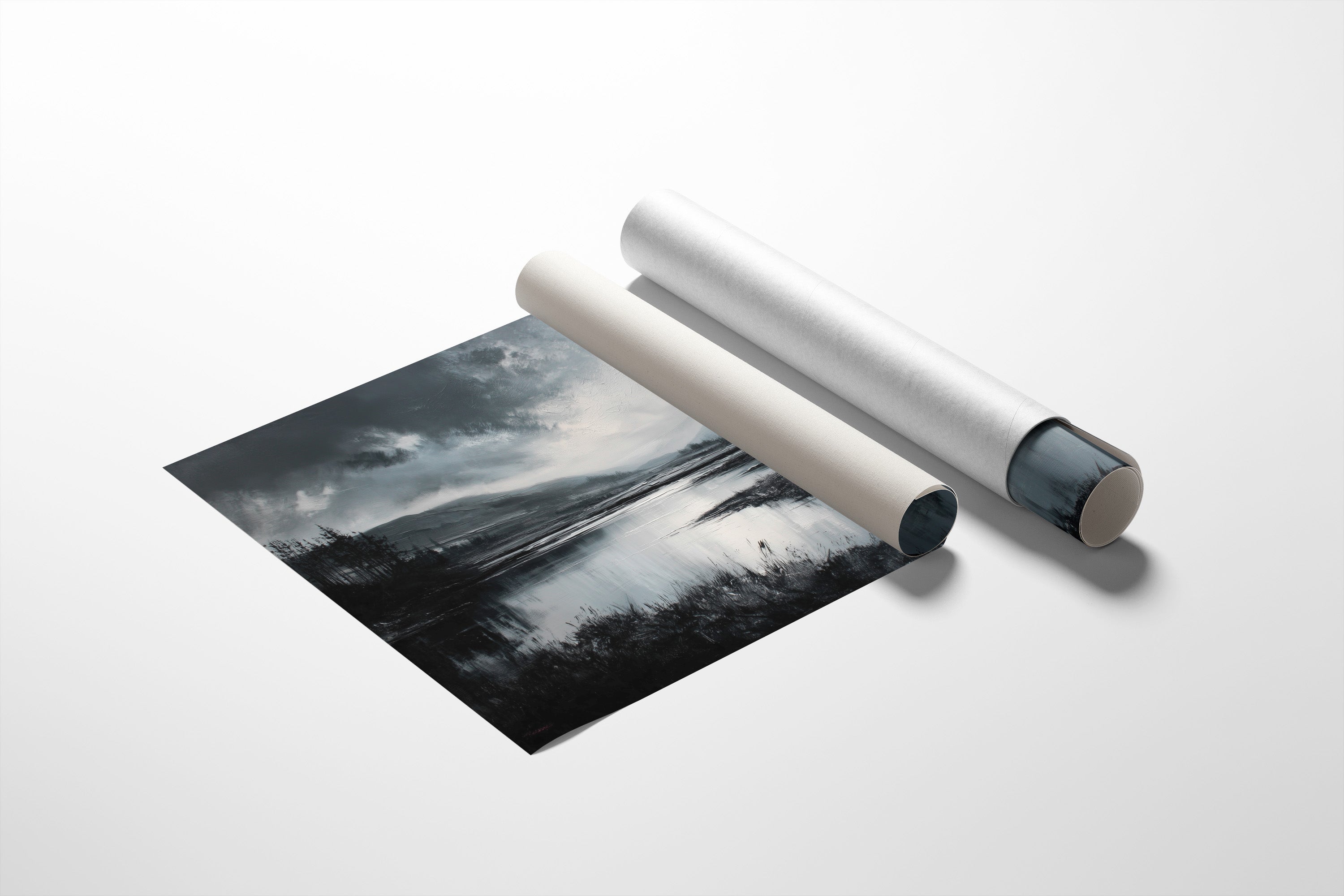 Quiet Valley Beneath Storm Clouds