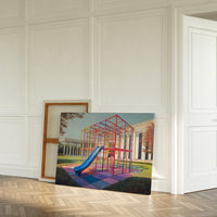 Childhood Colors Against Modern Lines
