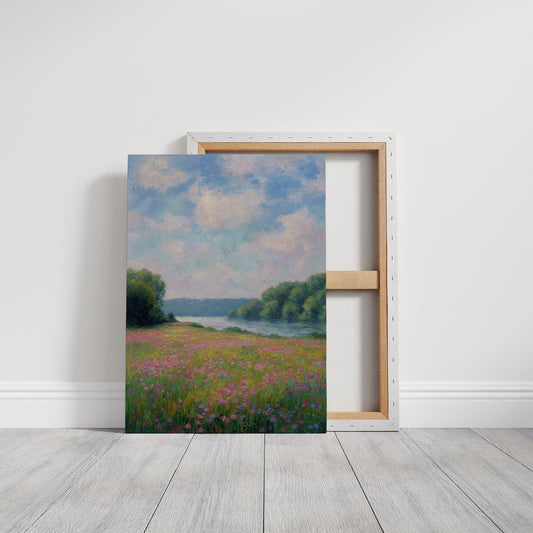 Wildflowers Drift Toward Distant Shore