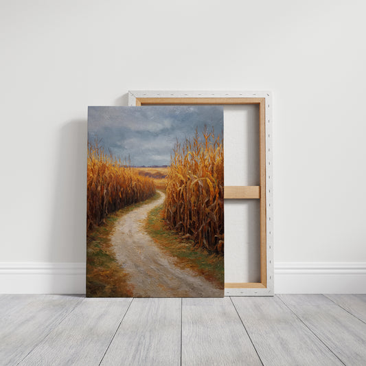 Autumn Path Through Golden Fields