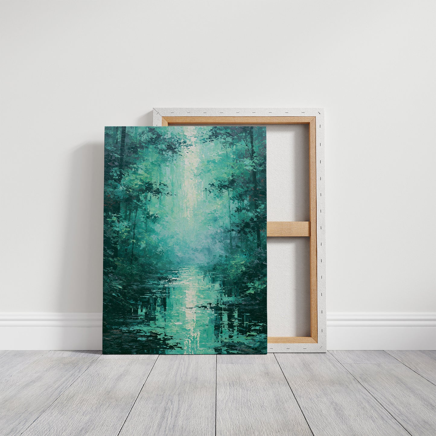 Emerald Light Between Trees