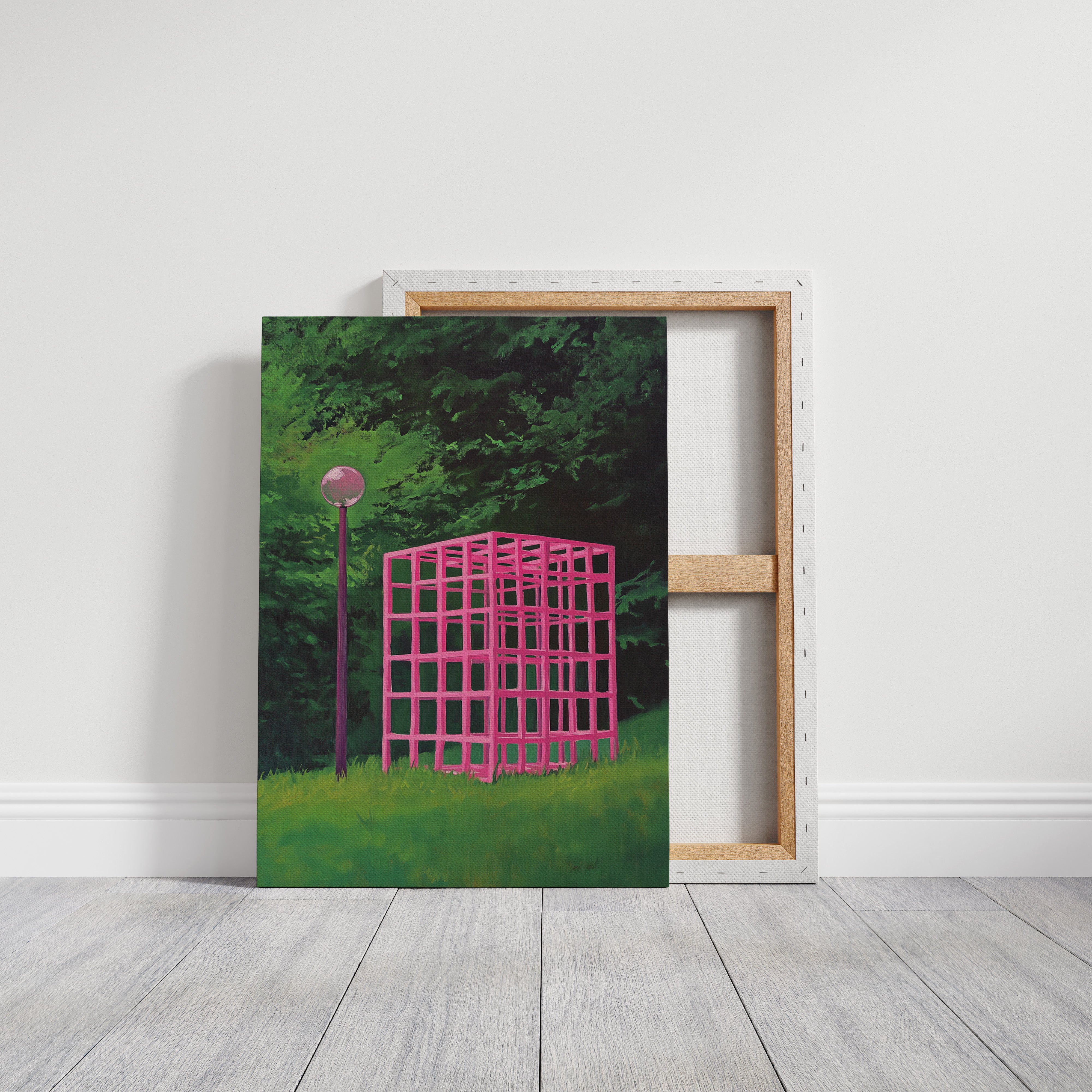 Pink Geometry Dreams In Green