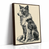 Border Watch: Bold Woodcut Collie