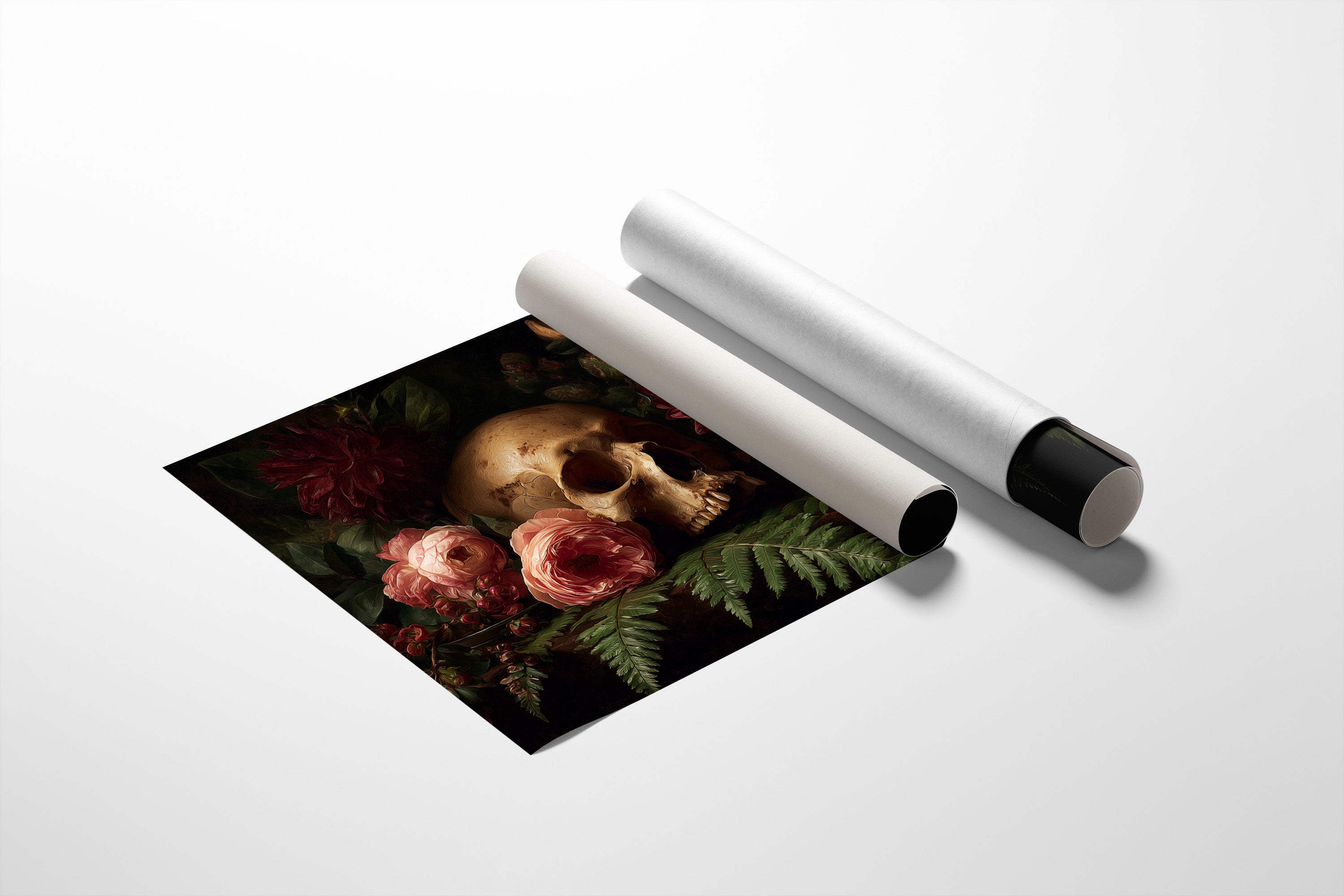 Roses Bloom Against Mortality's Canvas