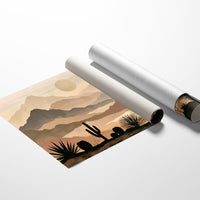 Layered Desert Peaks at Dawn