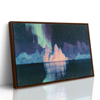 Icebergs Under the Aurora