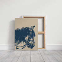 Midnight Blue Stallion Speaks Softly