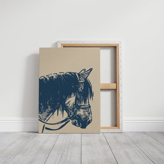 Midnight Blue Stallion Speaks Softly