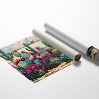 Blooming Prickly Pear Panels