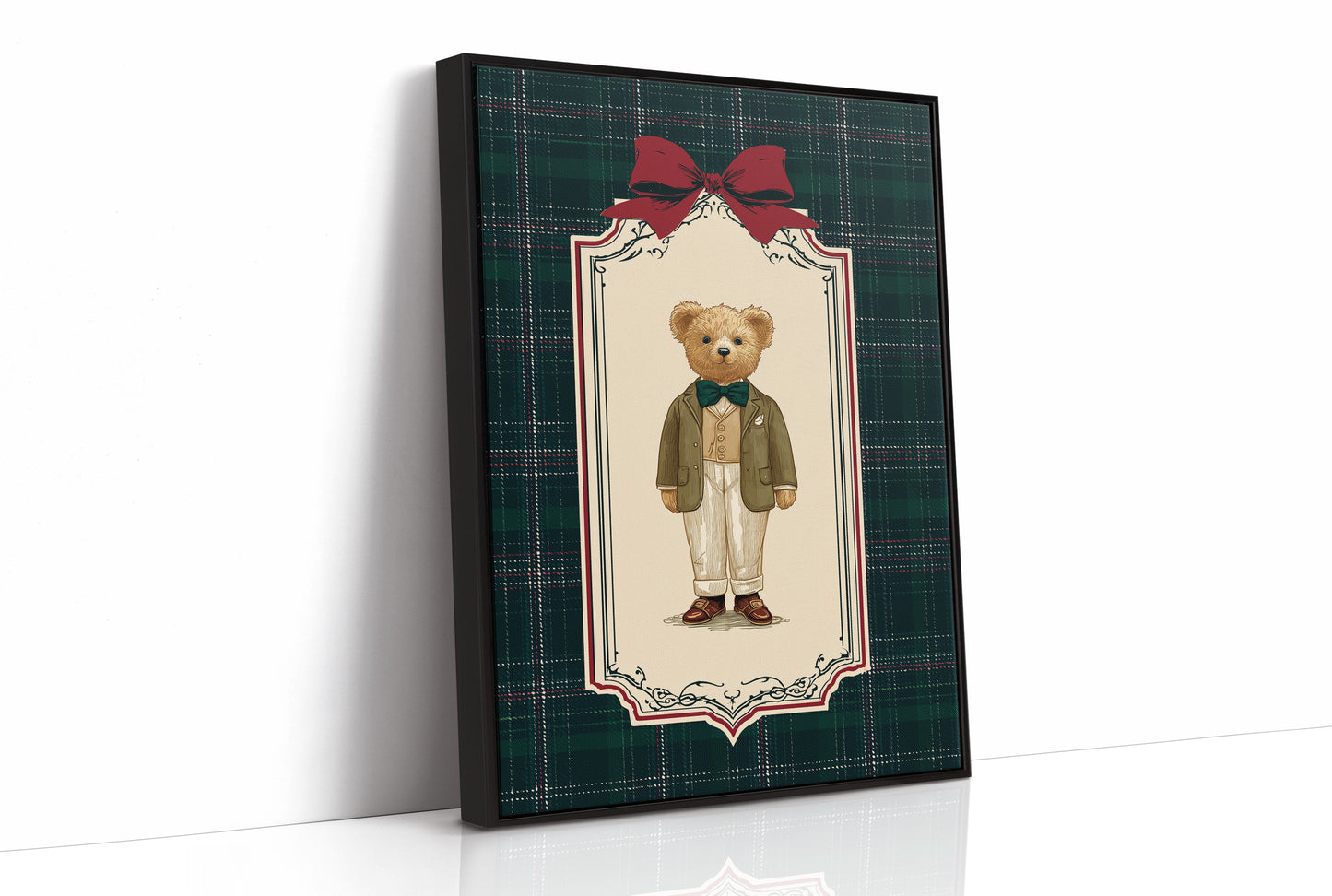 The Gentleman Bear With Emerald Bow