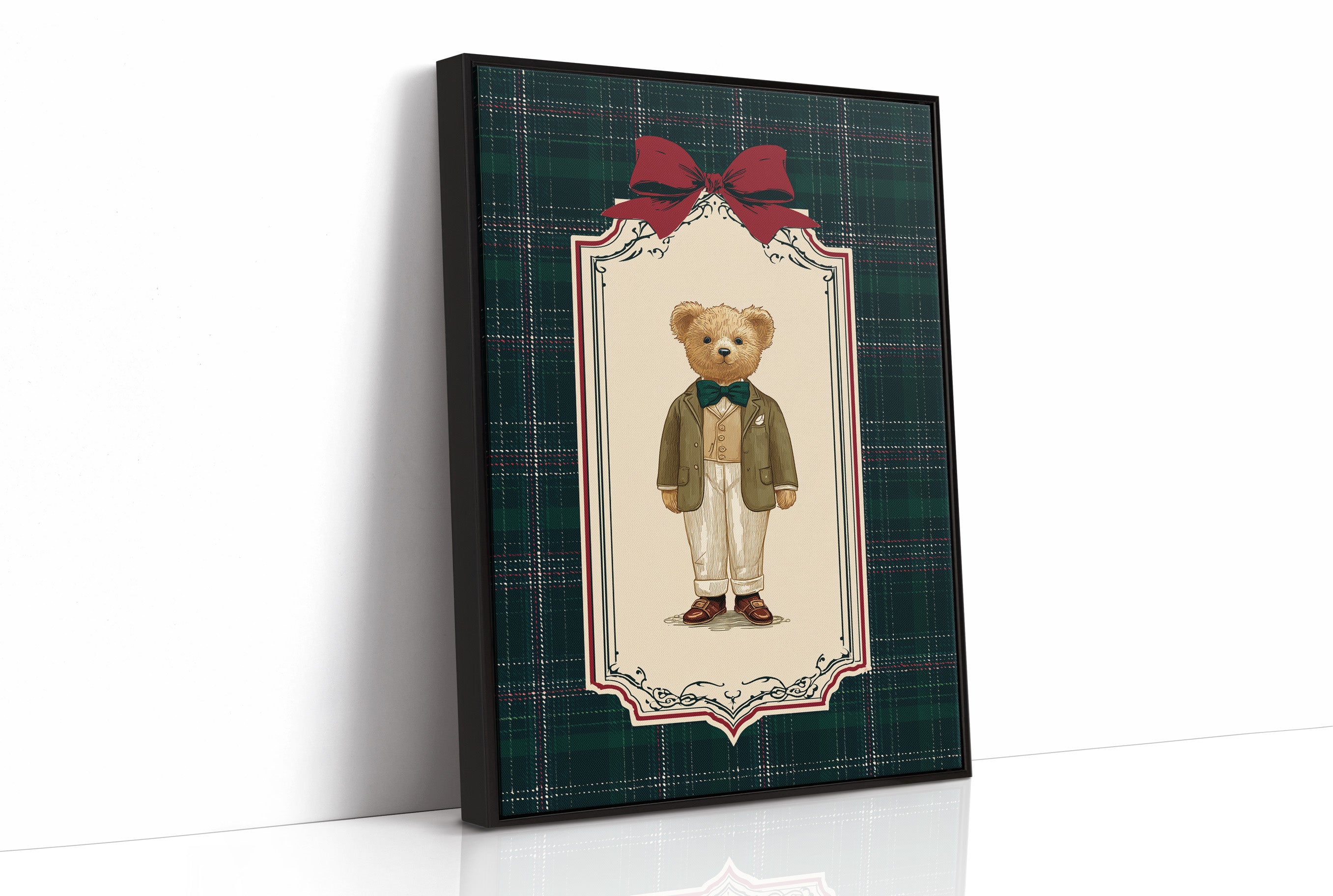 The Gentleman Bear With Emerald Bow