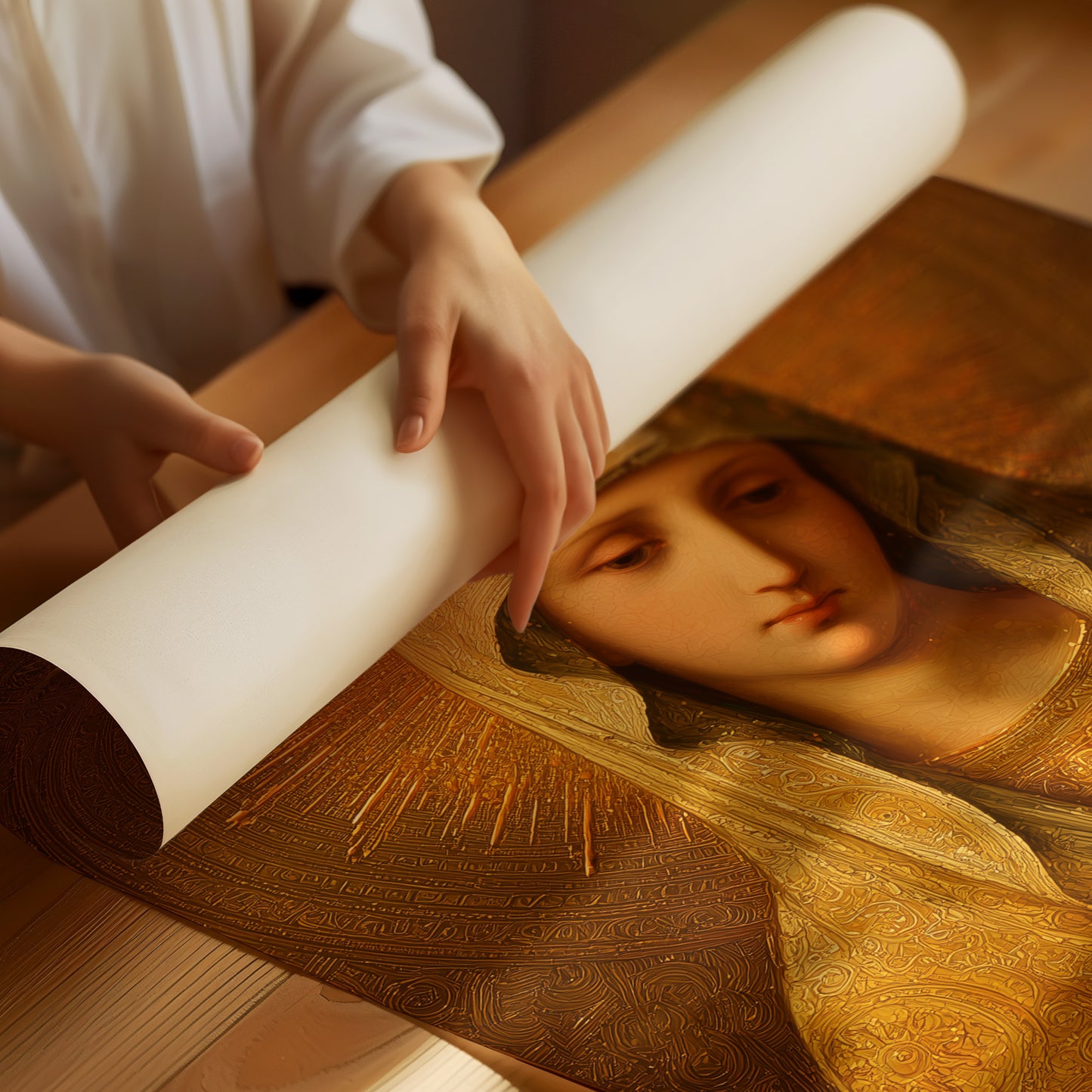 Radiant Devotion in Golden Hues
