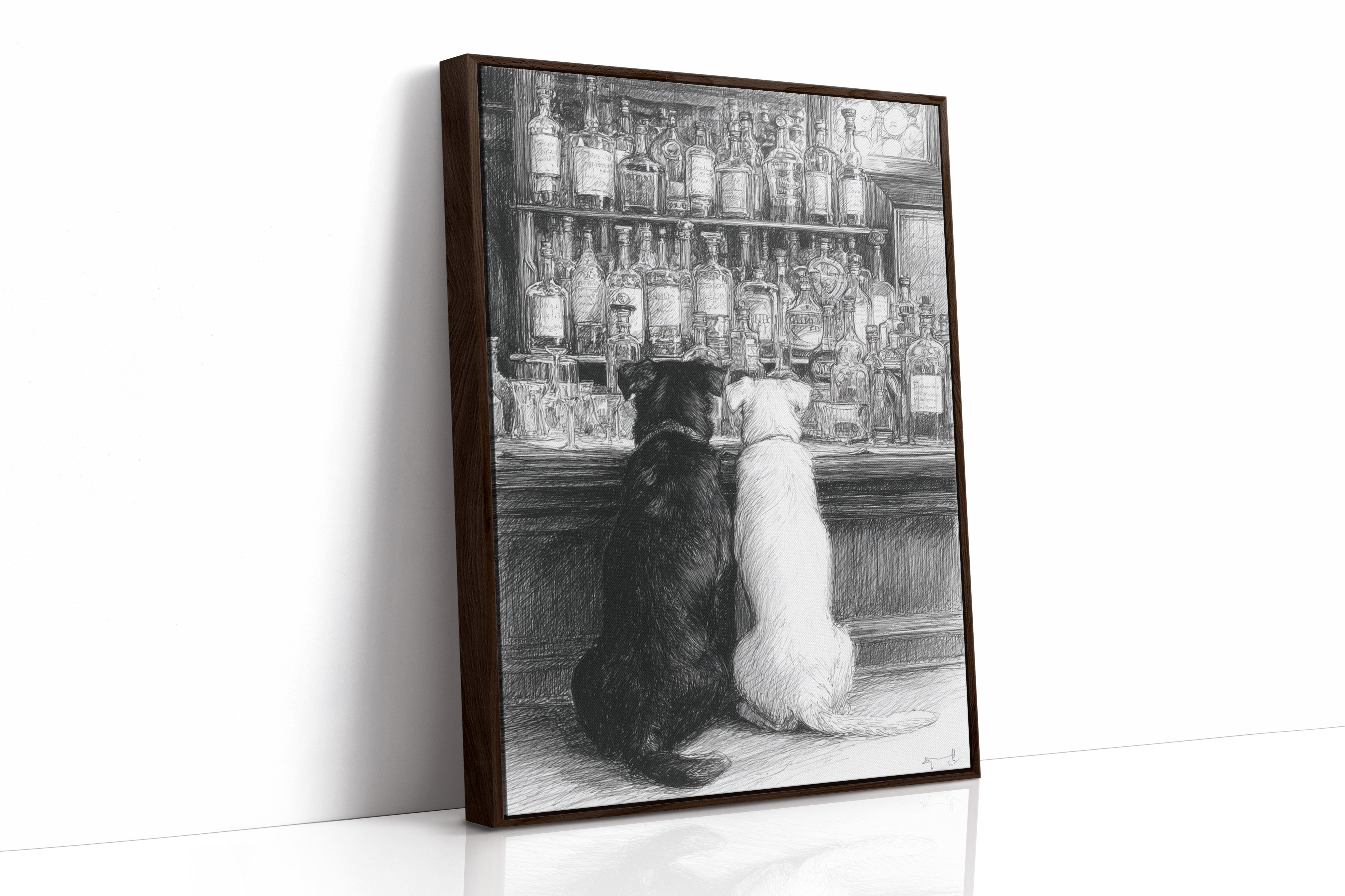 Two Friends at the Counter