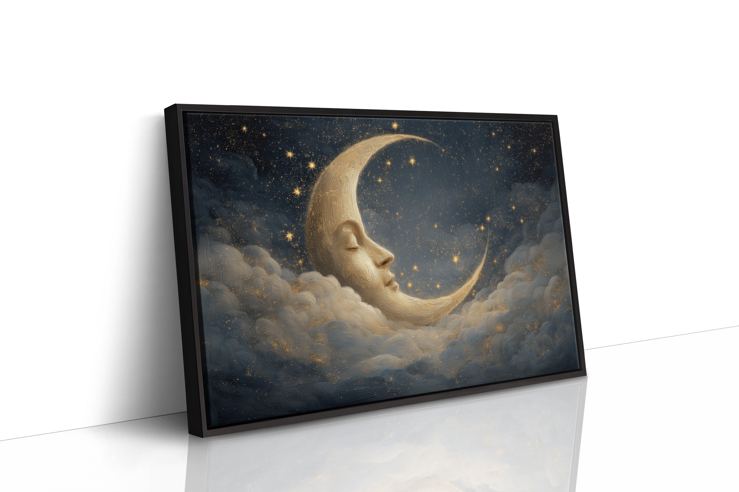 Crescent Dreams Among Starry Skies