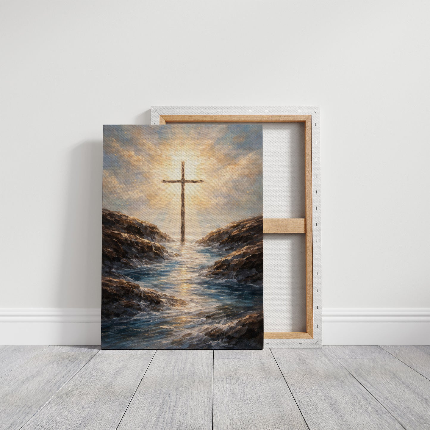Radiant Faith Between Rocky Shores