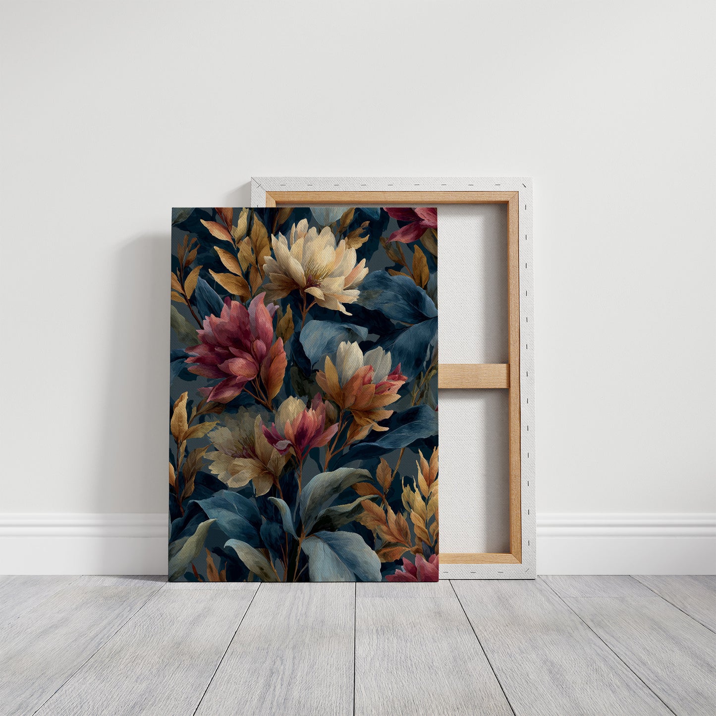 Autumn Magnolias in a Blue Room