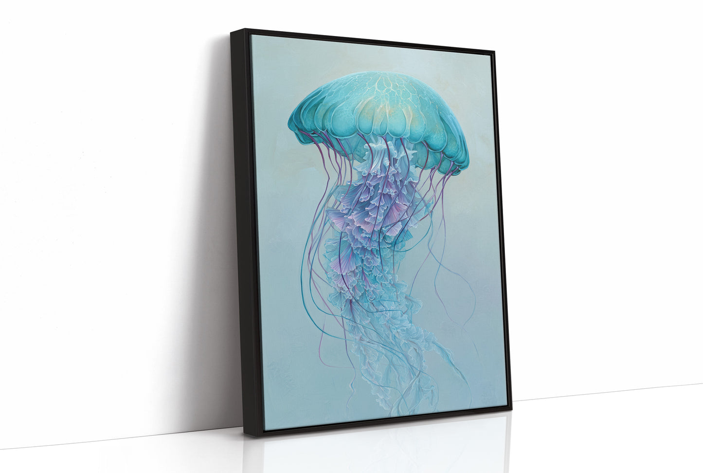 Aqua Bloom Dances Through Glass