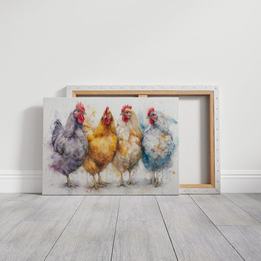 Four Feathered Friends Strolling Together
