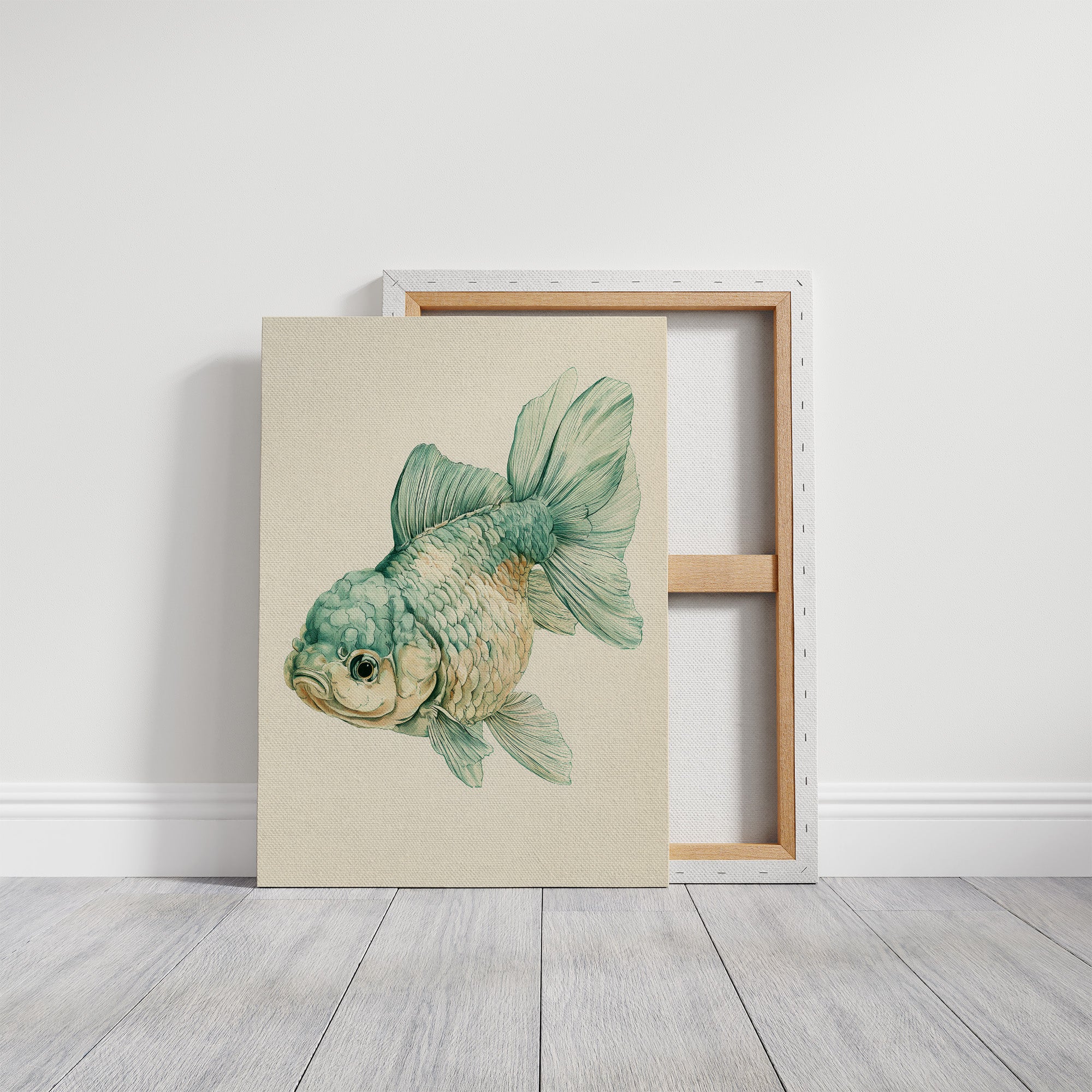 Seafoam Fancy: A Goldfish Portrait