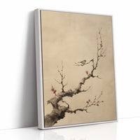 Small Birds Rest On Cherry Blossoms