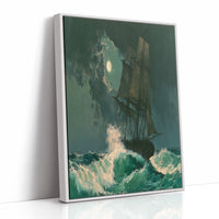 Ghost Ship Under Moonlight