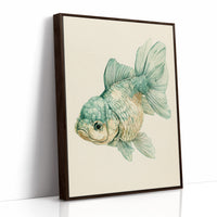 Seafoam Fancy: A Goldfish Portrait