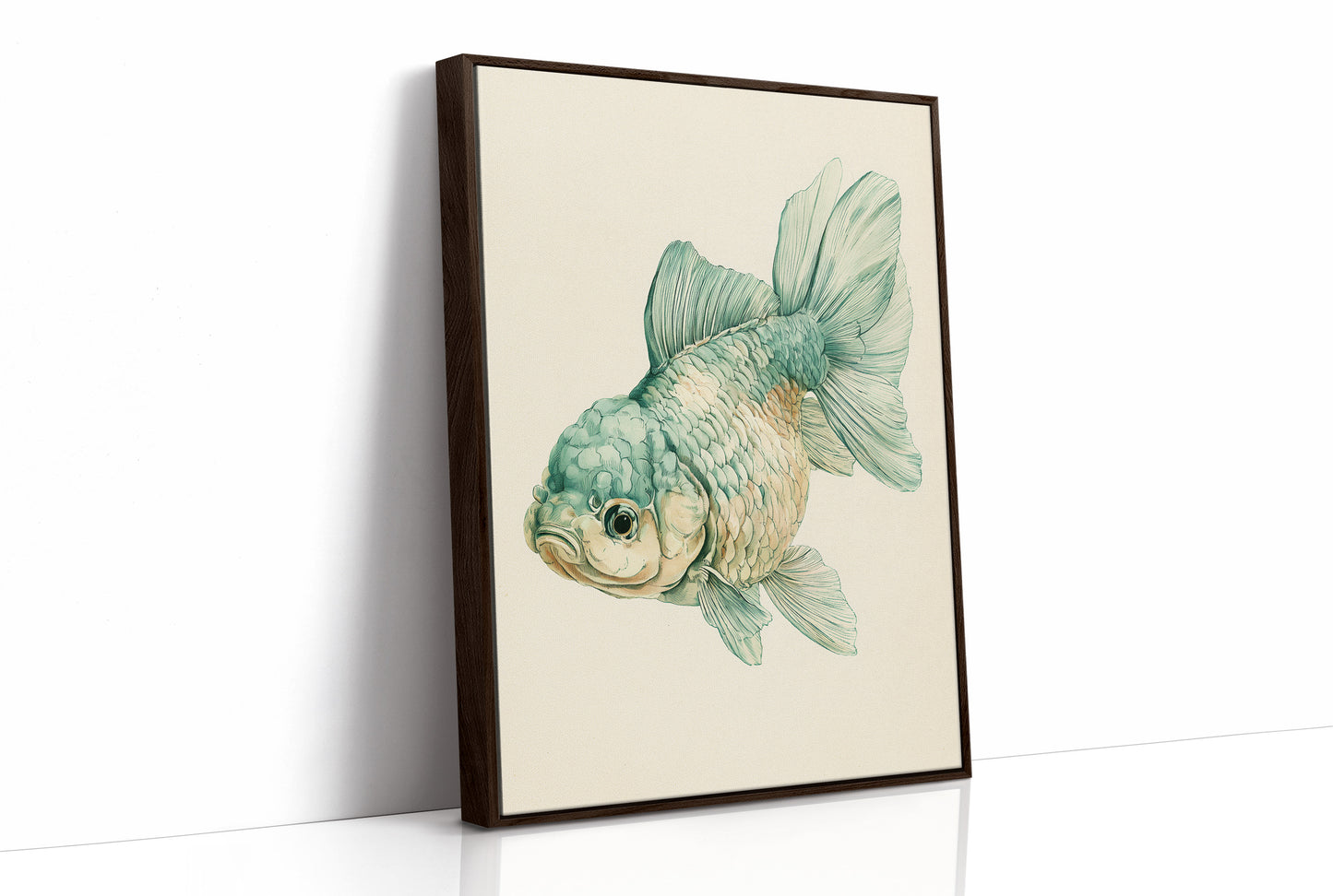 Seafoam Fancy: A Goldfish Portrait