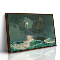 Ship Under Storm Moon