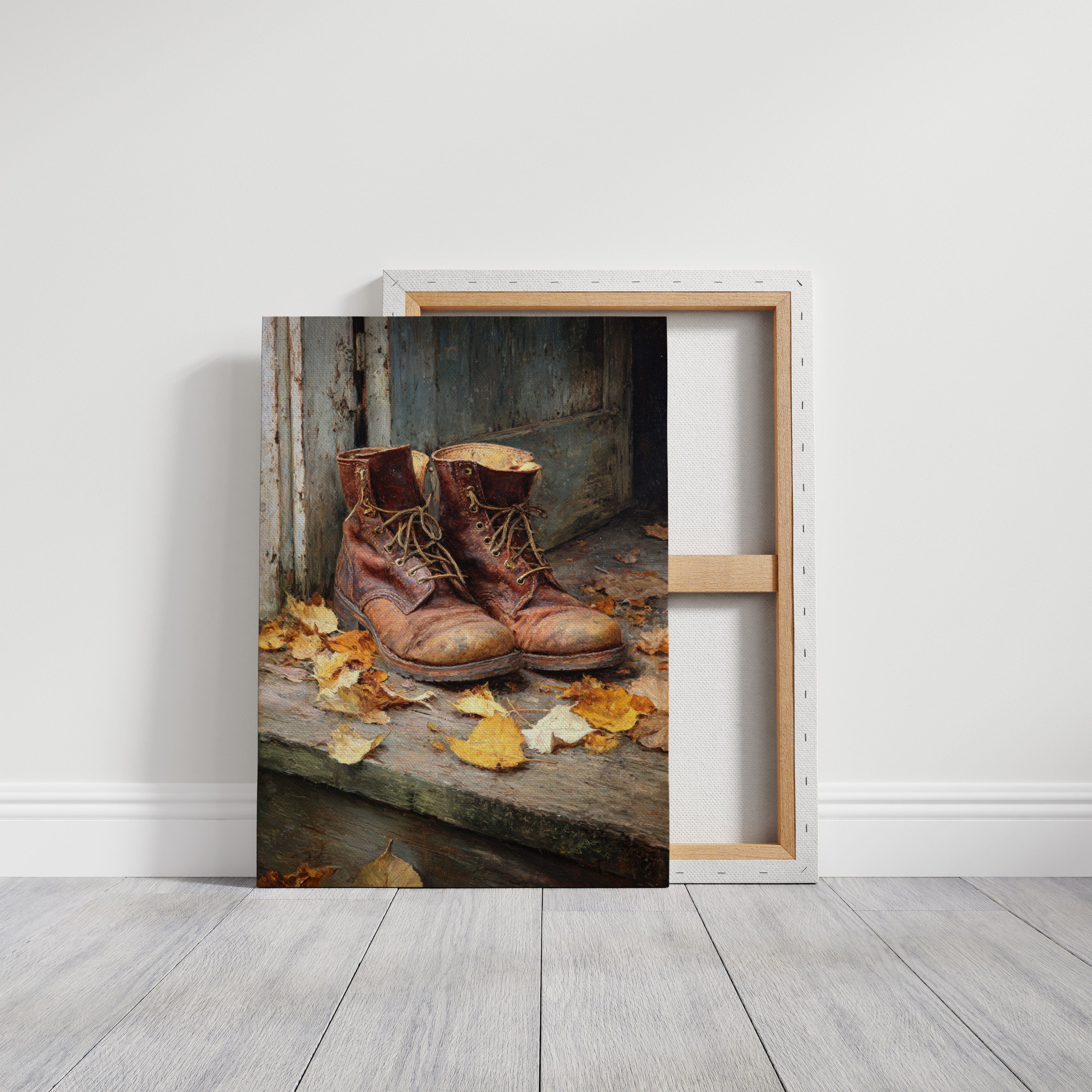 Autumn Leaves Meet Weathered Leather