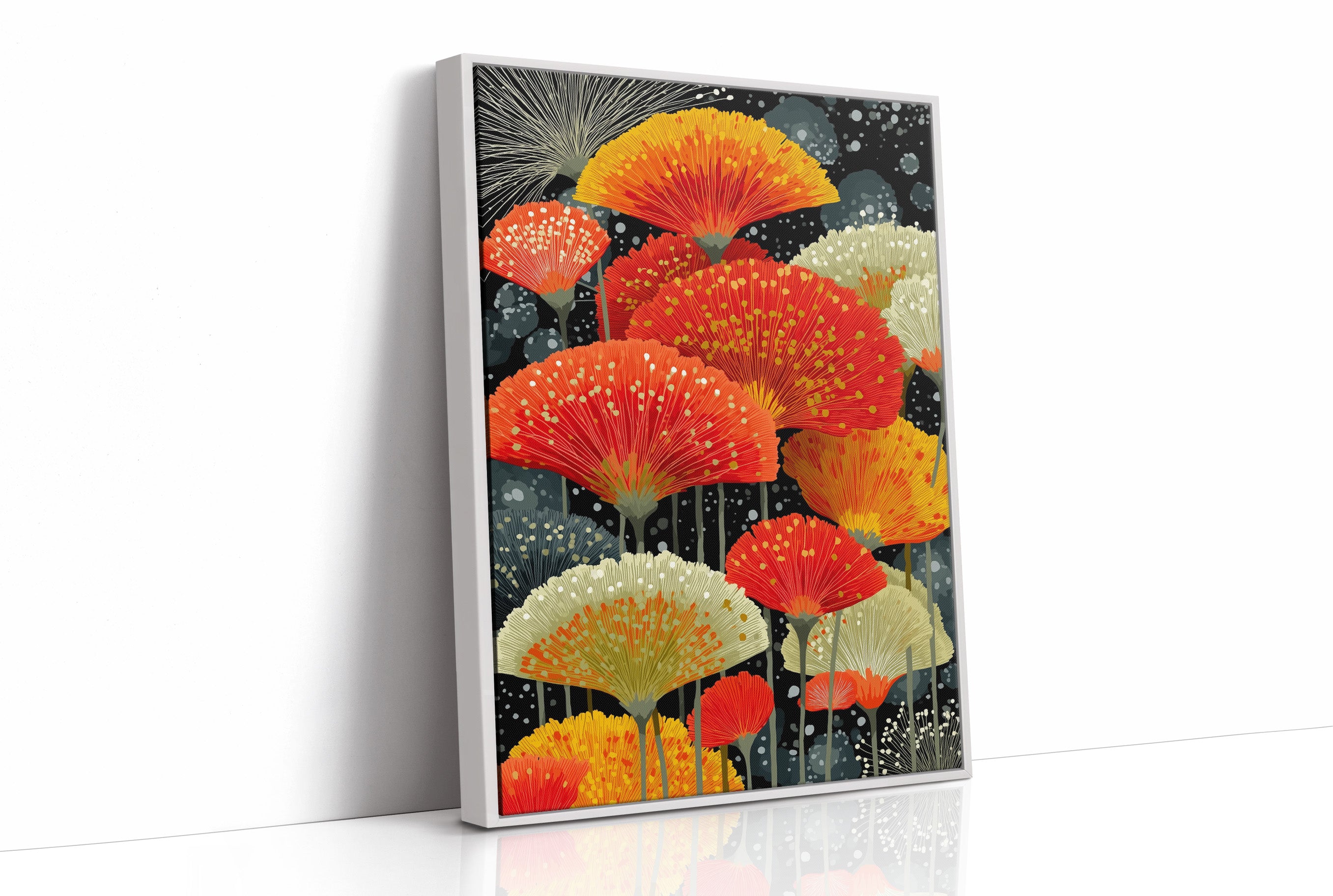 Coral Blooms Dance Against Midnight