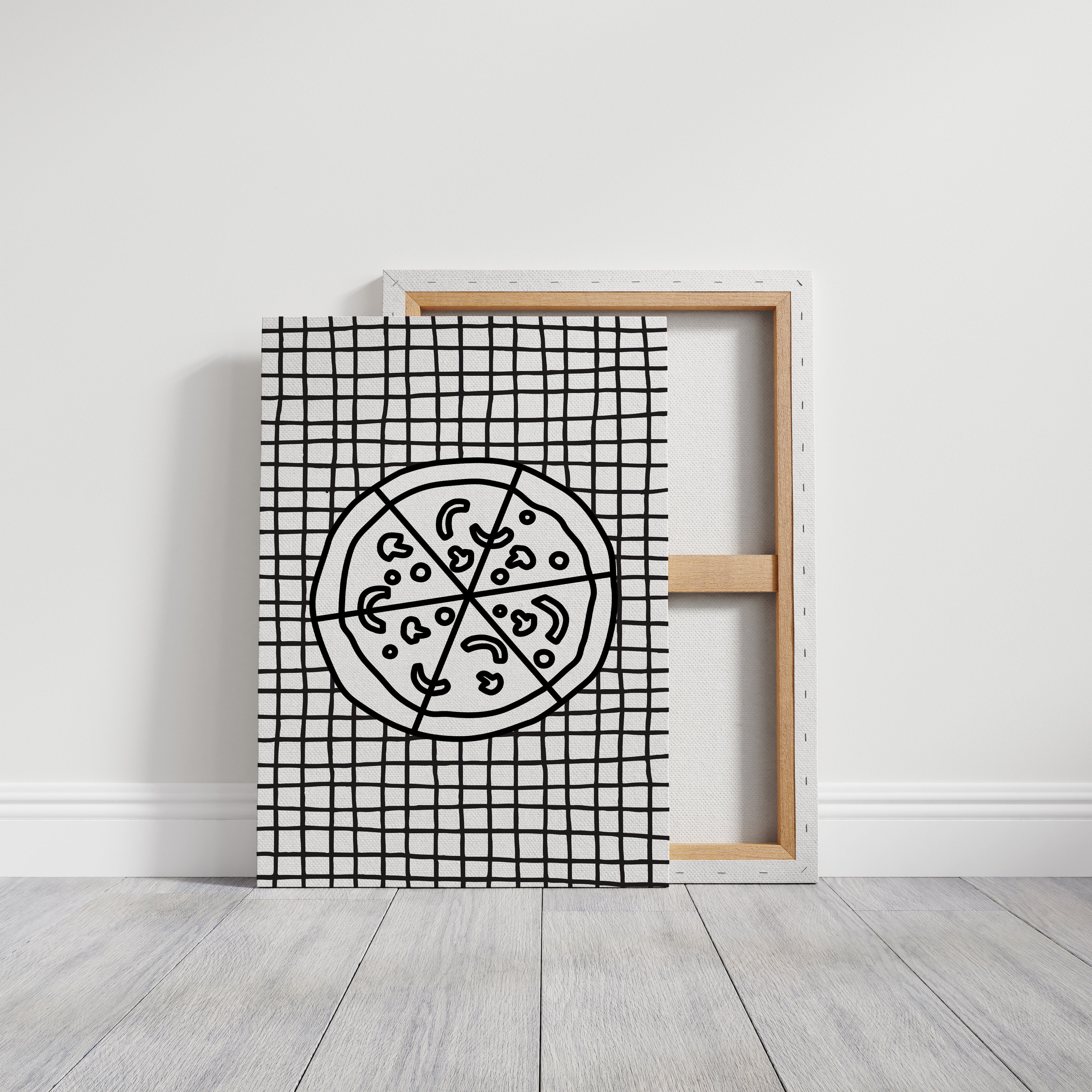 Pizza Stories On Checkered Cloth