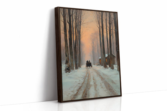 Carriage Through a Winter Glow