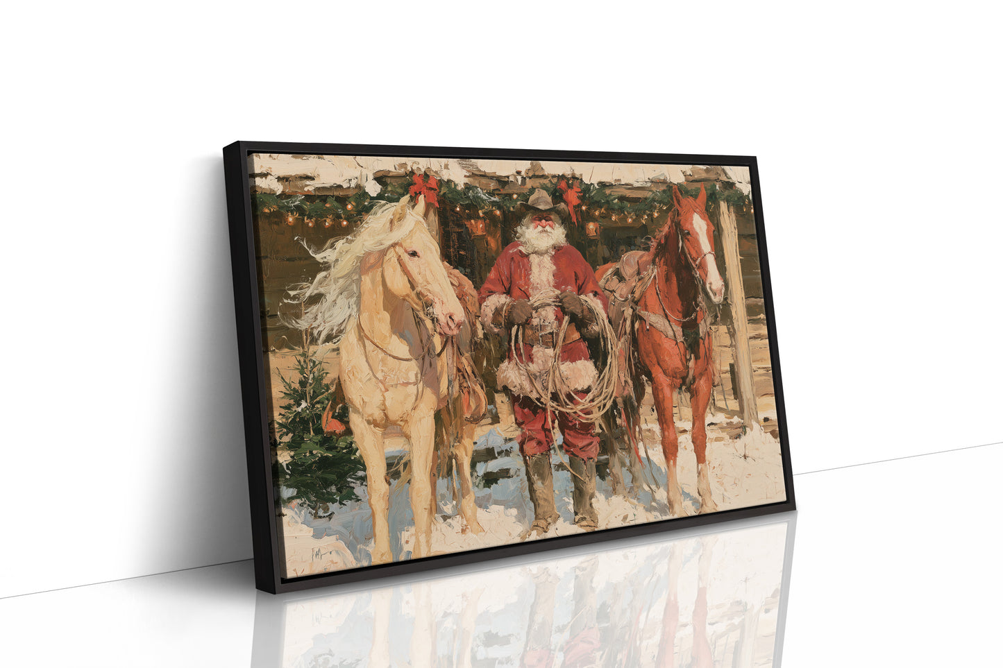 Cowboy Santa Coils His Rope