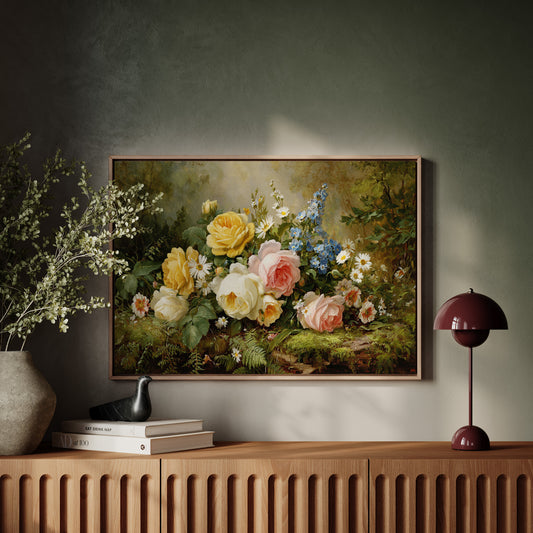 Summer Roses Dance With Wild Daisies