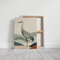 Sandhill Silhouette: Modern Crane Study