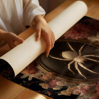 Pale Arachnid Among Blush Blooms