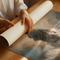 Celestial Journey Through Parted Clouds