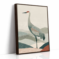 Sandhill Silhouette: Modern Crane Study