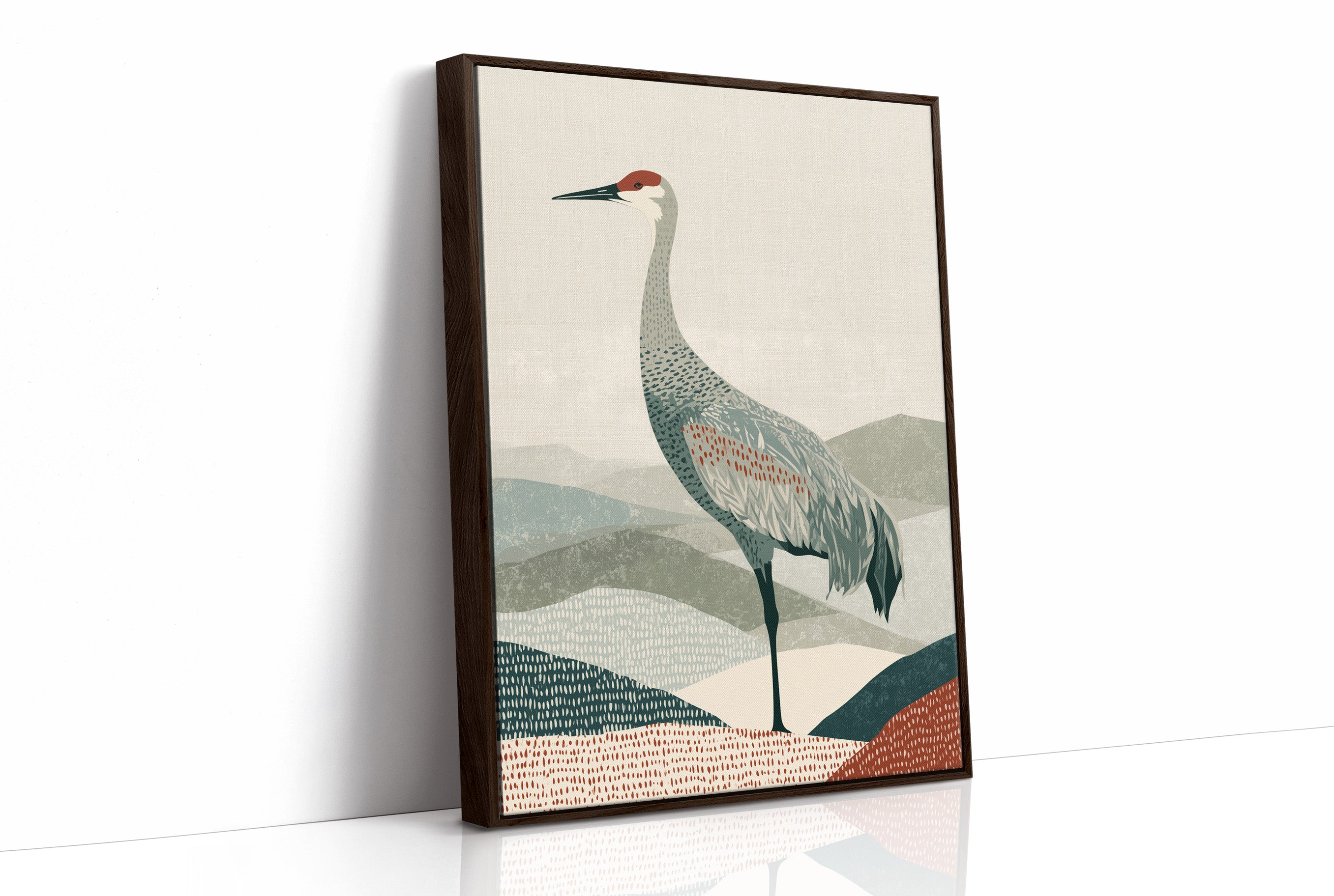Sandhill Silhouette: Modern Crane Study