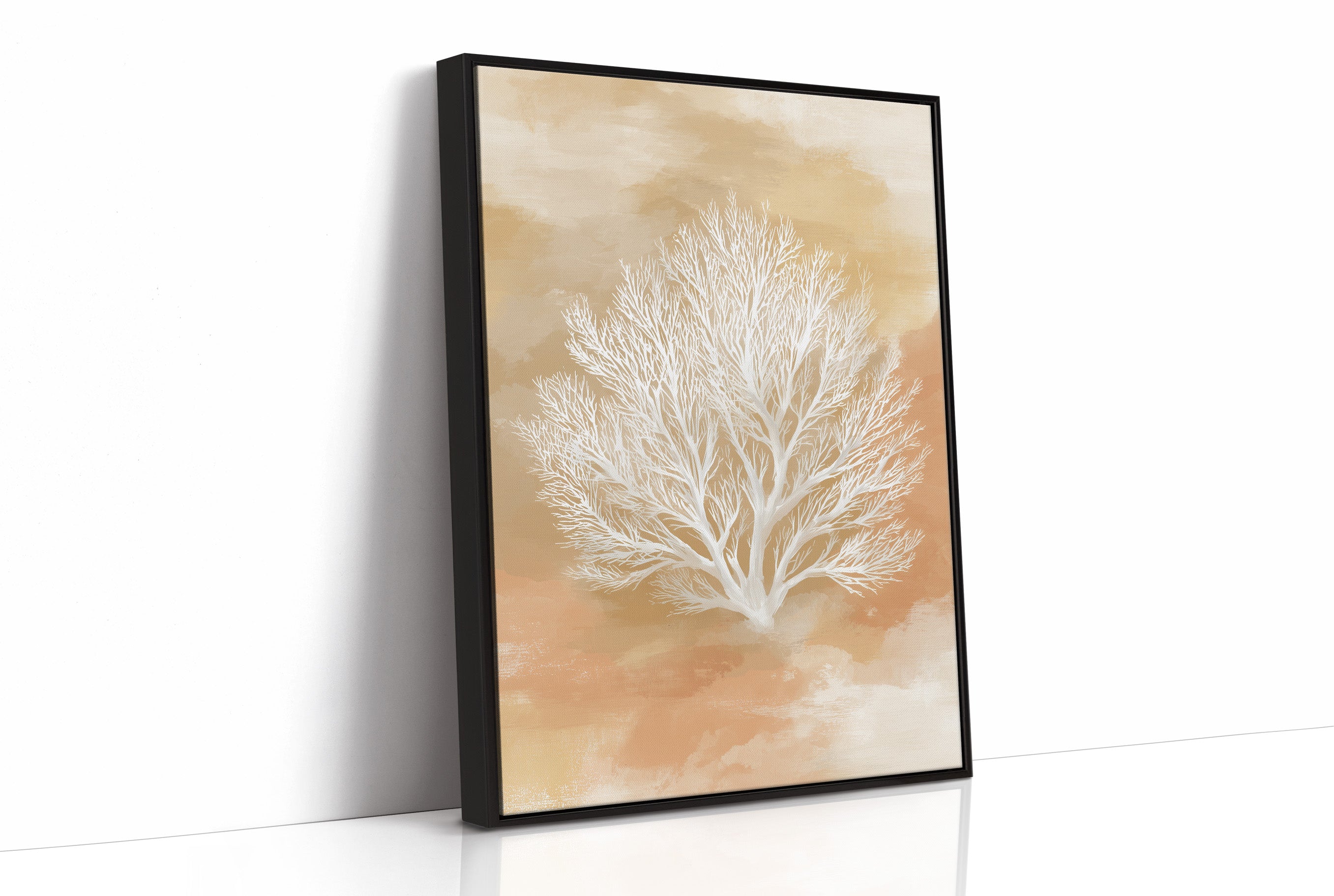 Ivory Branches On Golden Canvas
