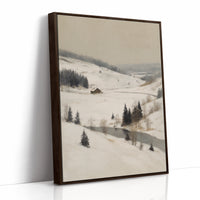 A Cabin Stands Amidst Winter's Embrace