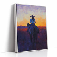 Cowgirl at Sunset Ride