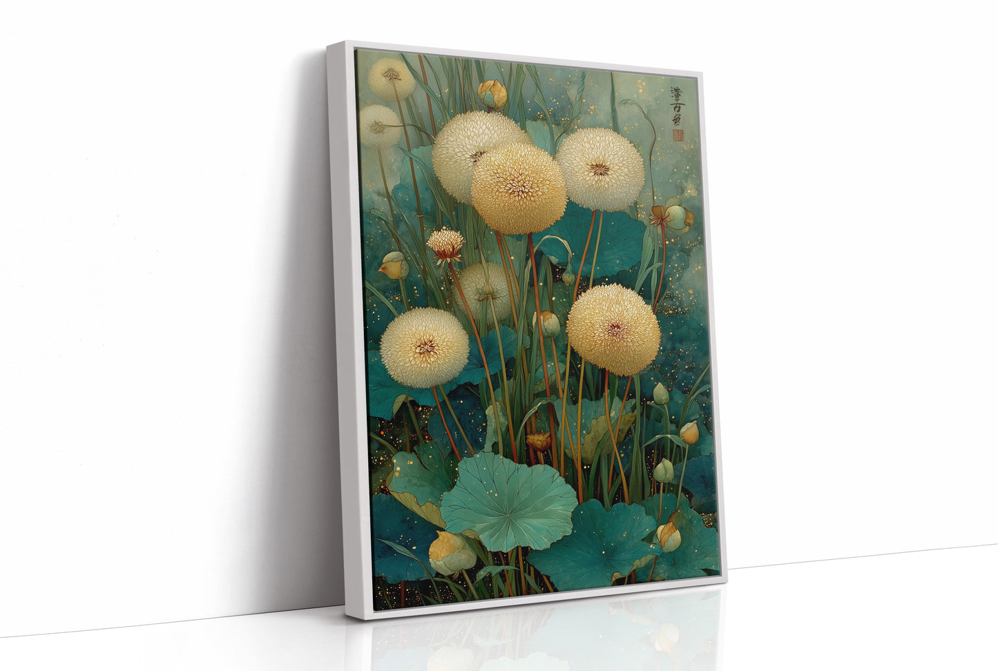 Dandelions Dance In Jade Waters
